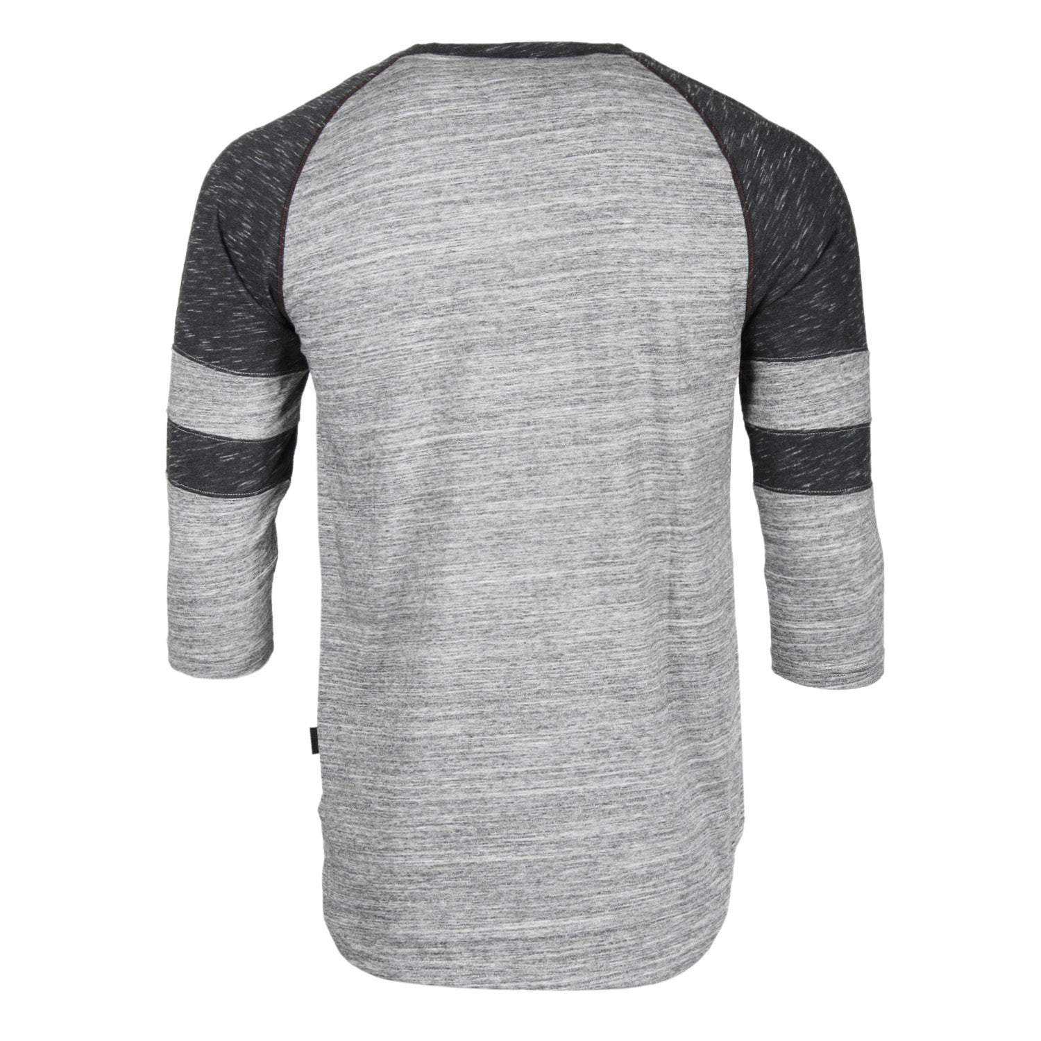 ZIMEGO Men's 3/4 Sleeve Baseball Football College Raglan Henley Athletic T-shirt-ZIMEGO MEN-Small-Grey Black-Urbanheer