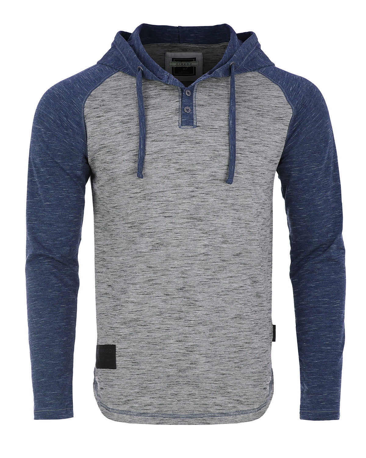 Zimego Men'S Hoodie Pullover Sweatshirt – Long Sleeve Athletic Casual Active Hip Hop Button Raglan Henley Shirt Hooded Top-ZIMEGO MEN-Medium-Navy / Black-Urbanheer