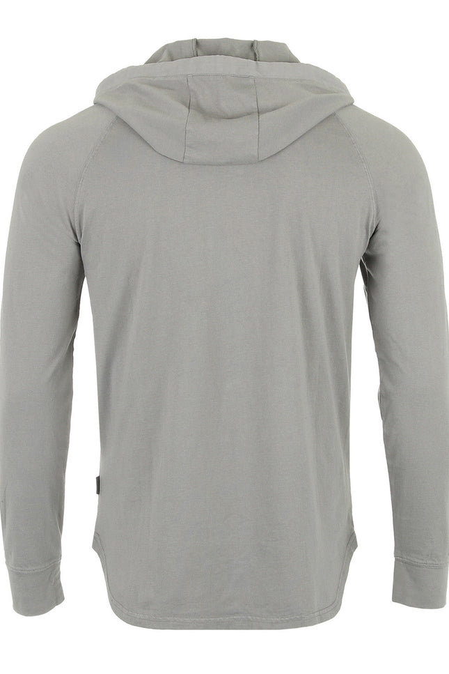 ZIMEGO Men's Pigment Dyed Hoodie - Athletic V Neck Long Sleeve Henley Pullover Shirt-ZIMEGO MEN-Urbanheer
