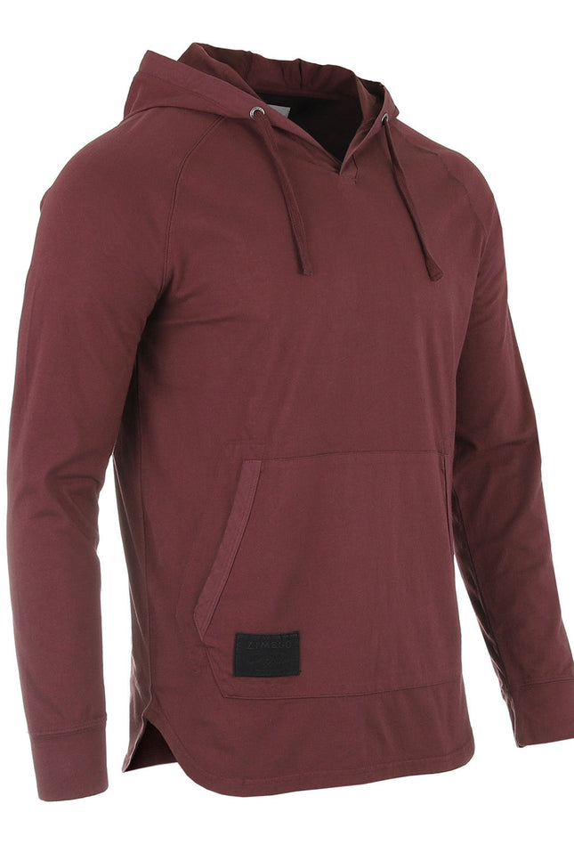 Zimego Men'S Pigment Dyed Hoodie - Athletic V Neck Long Sleeve Henley Pullover Shirt-ZIMEGO MEN-Urbanheer