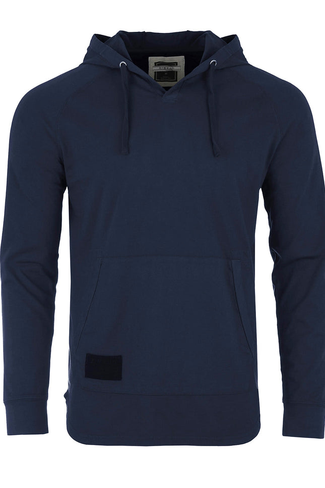 Zimego Men'S Pigment Dyed Hoodie - Athletic V Neck Long Sleeve Henley Pullover Shirt-ZIMEGO MEN-Small-Navy-Urbanheer