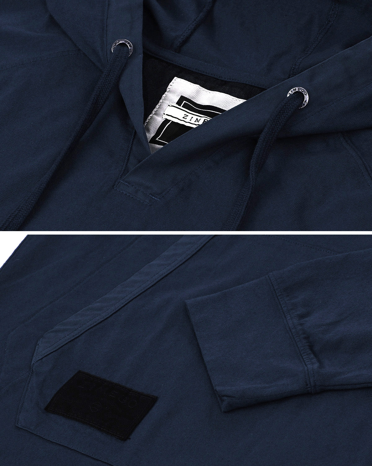 Zimego Men'S Pigment Dyed Hoodie - Athletic V Neck Long Sleeve Henley Pullover Shirt-ZIMEGO MEN-Small-Navy-Urbanheer