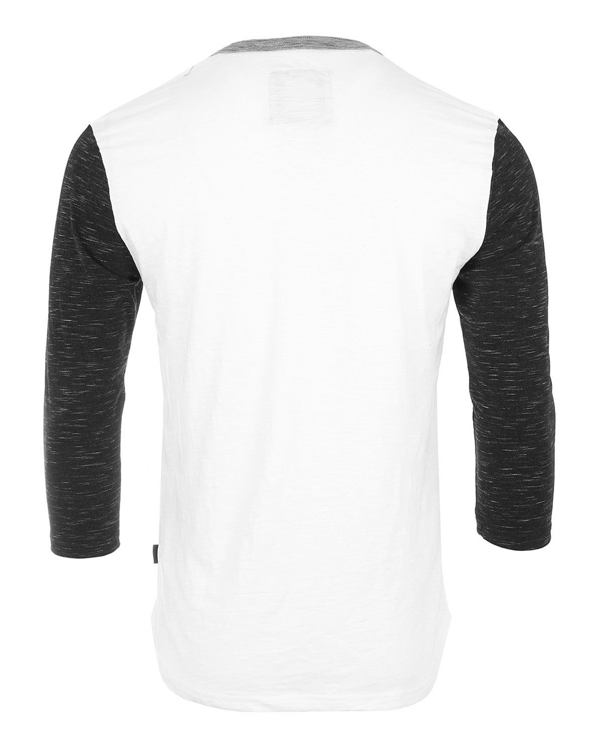 Zimego Men'S 3/4 Sleeve Black & White Baseball Henley – Casual Athletic Button Crewneck Shirts-ZIMEGO MEN-Small-Black / White-Urbanheer