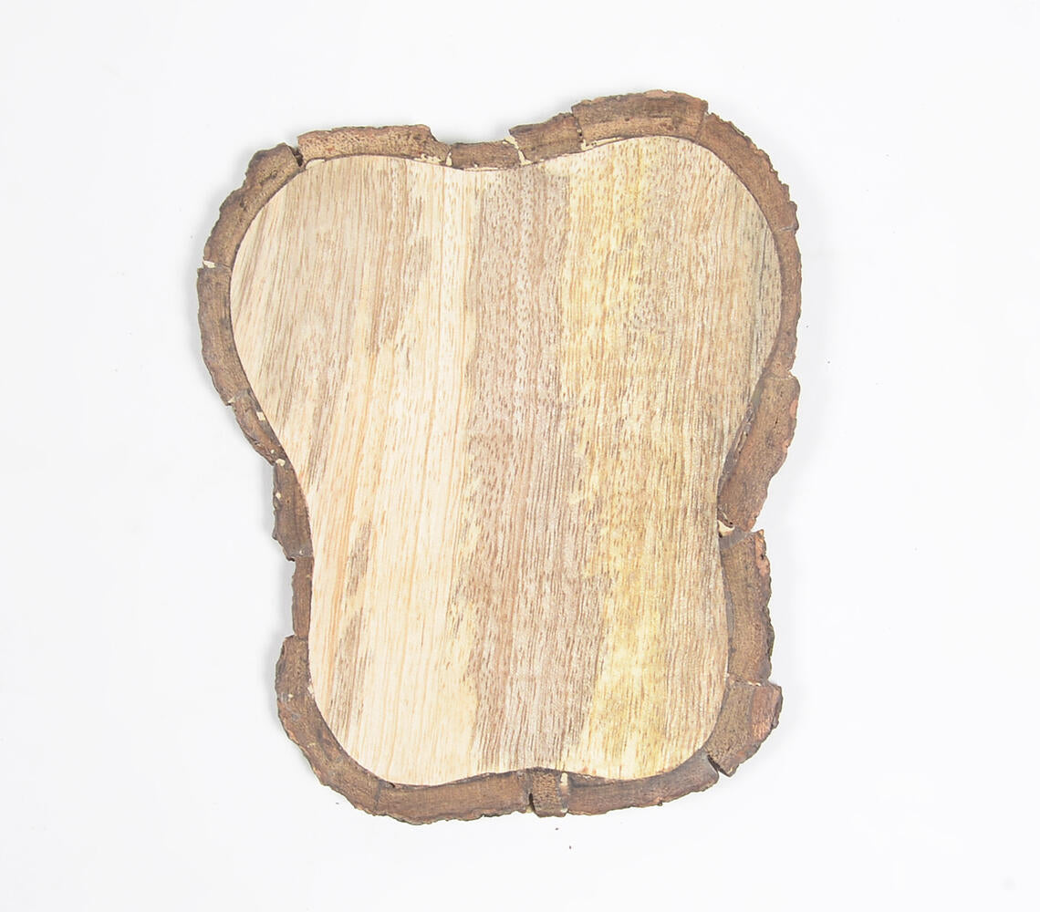 Bread Slice-Shaped Wooden Bark Coasters (Set Of 4)-Qalara-Urbanheer