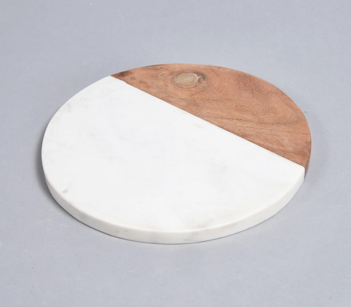 Colorblock Grey Stone & Wood Chopping Board-Qalara-Urbanheer