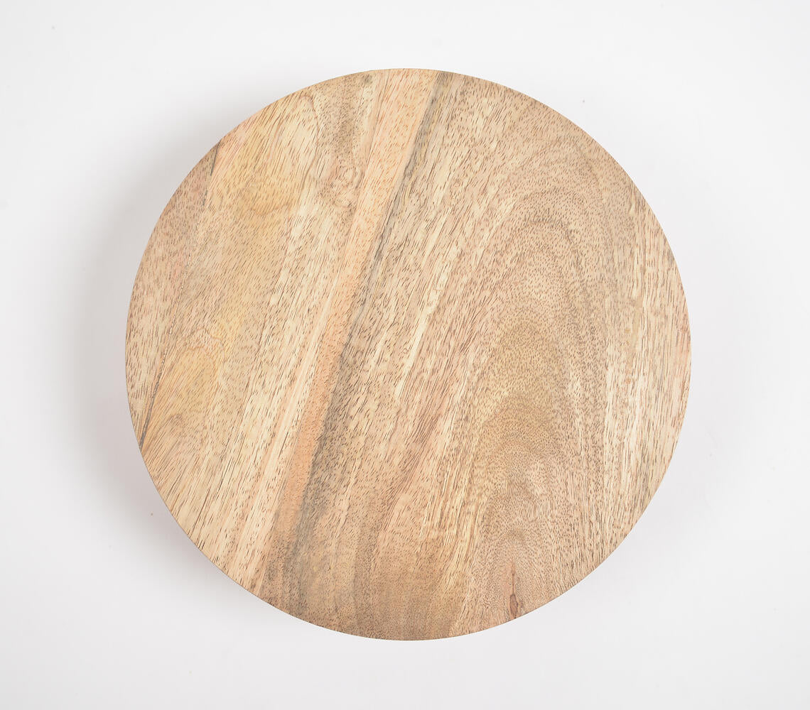 Hand Cut Classic Round Wooden Trivet-Qalara-Urbanheer