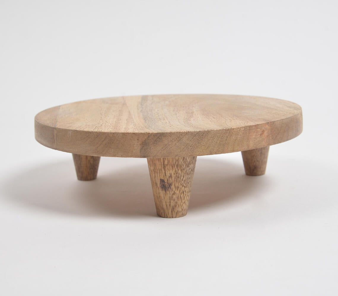 Hand Cut Classic Round Wooden Trivet-Qalara-Urbanheer