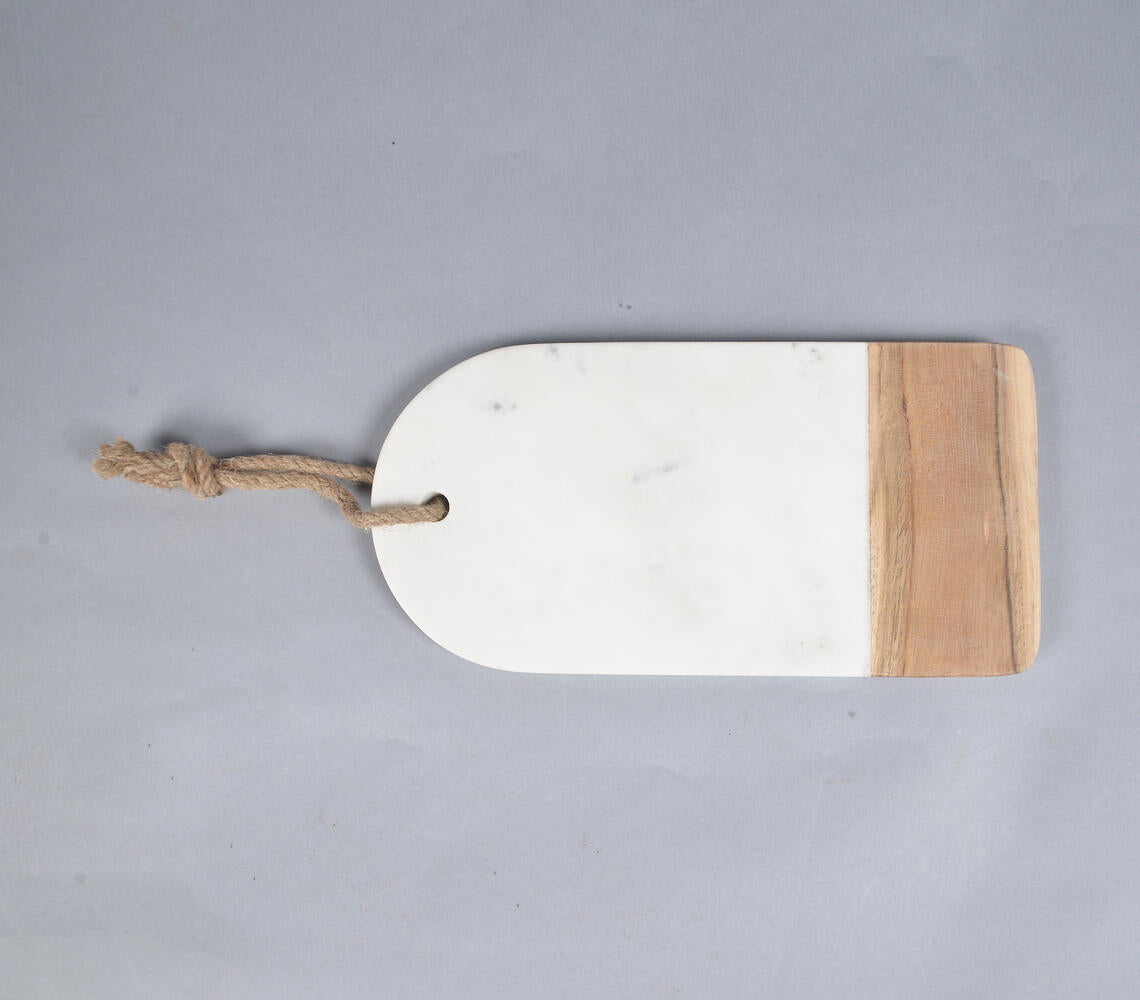 Classic Marble & Wood Cheese Board-Qalara-Urbanheer