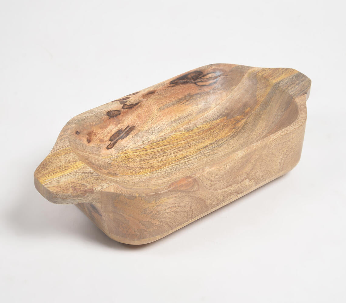 Chunky Mango Wood Snack Tray-Qalara-Urbanheer