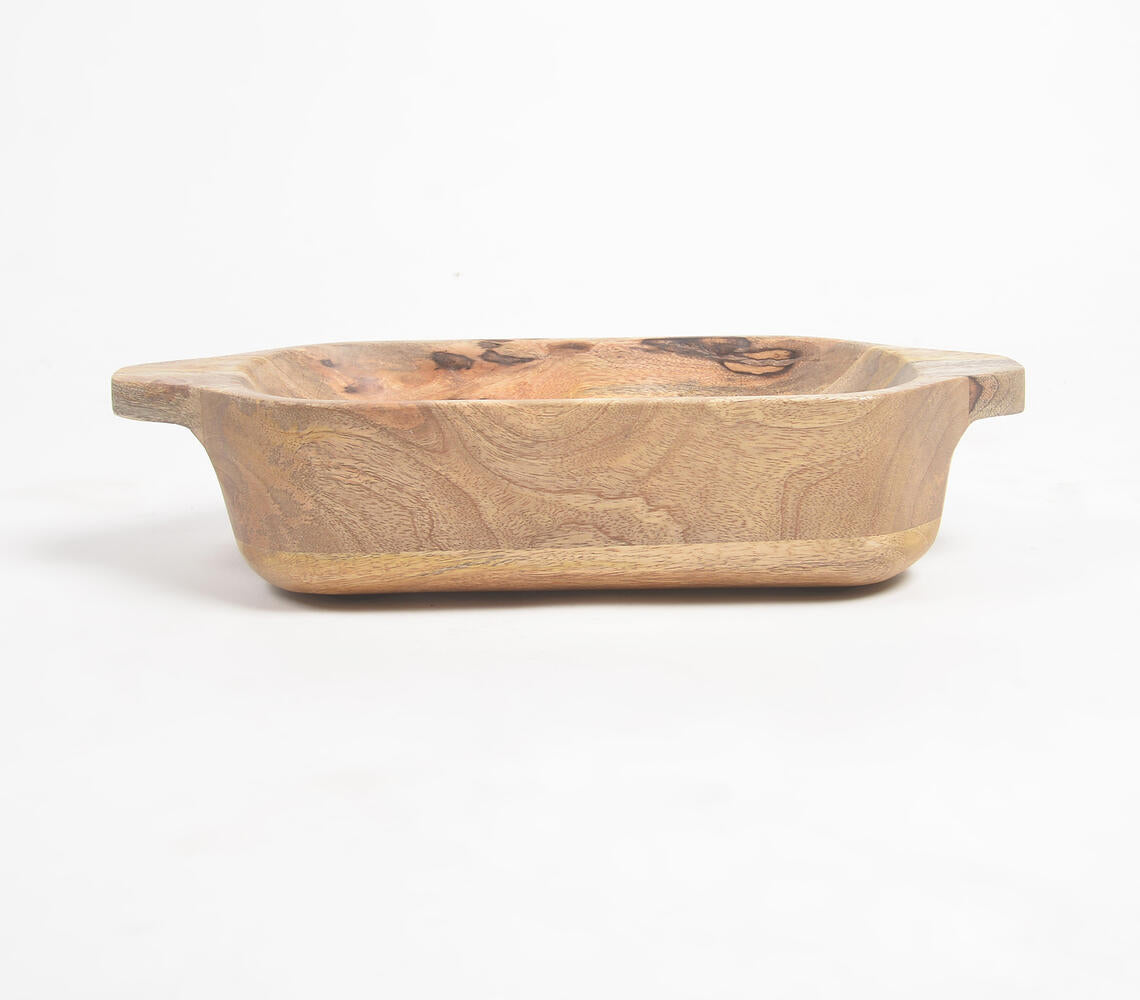 Chunky Mango Wood Snack Tray-Qalara-Urbanheer