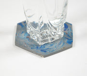Hexagon Splashy Stone Coasters (Set Of 4)-Qalara-Urbanheer
