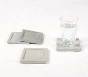 Handmade Concrete Coasters (Set Of 4)-Qalara-Urbanheer