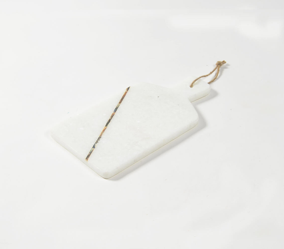 Slash Inlaid Marble Cheese Board-Qalara-Urbanheer
