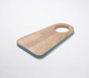 Teal Bordered Wooden Chopping Board-Qalara-Urbanheer