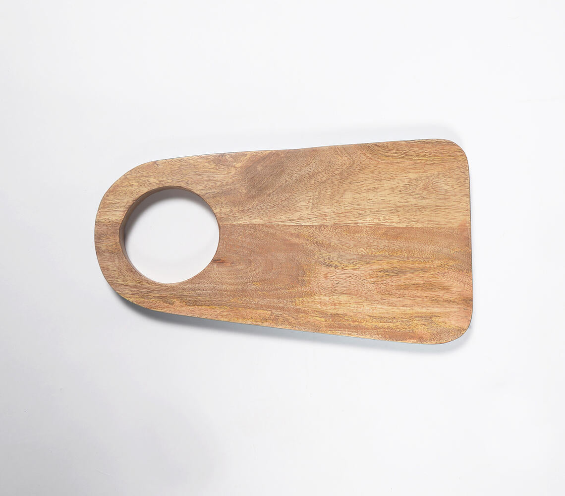 Teal Bordered Wooden Chopping Board-Qalara-Urbanheer