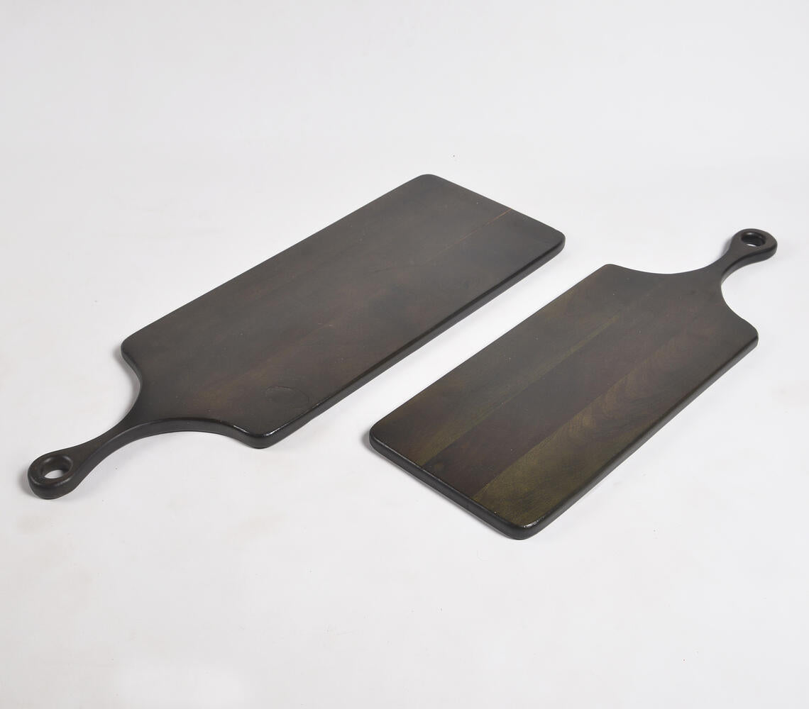 Dark Polished Acacia Cutting Boards (Set Of 2)-Qalara-Urbanheer