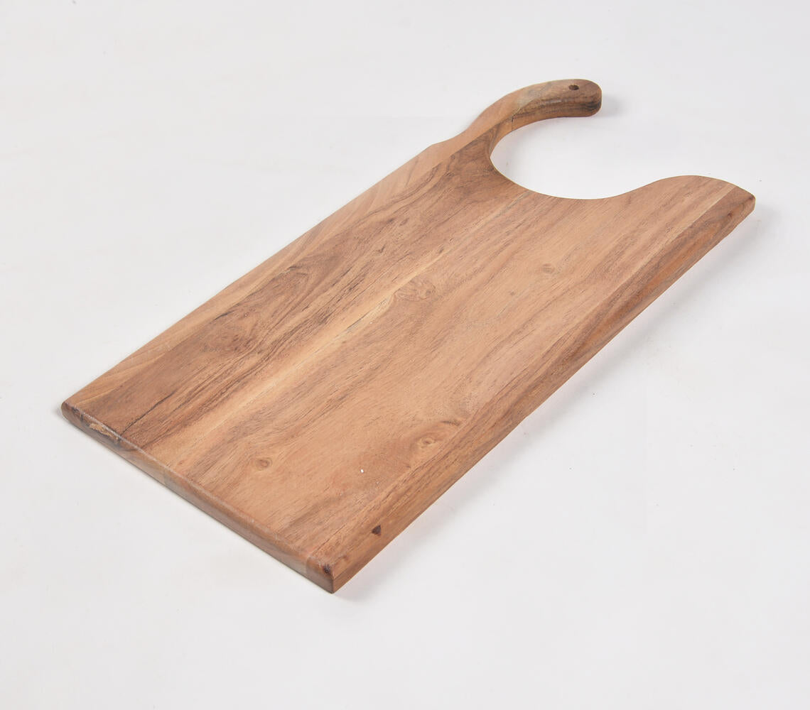 Acacia Wood C-Cut Serving Board-Qalara-Urbanheer