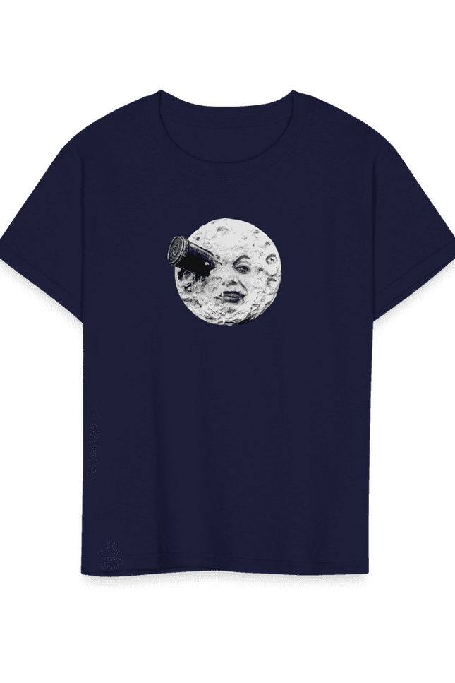 A Trip to the Moon, 1902 Movie Artwork T-Shirt-T-Shirt-Art-O-Rama Shop-Youth-Navy-S-Urbanheer