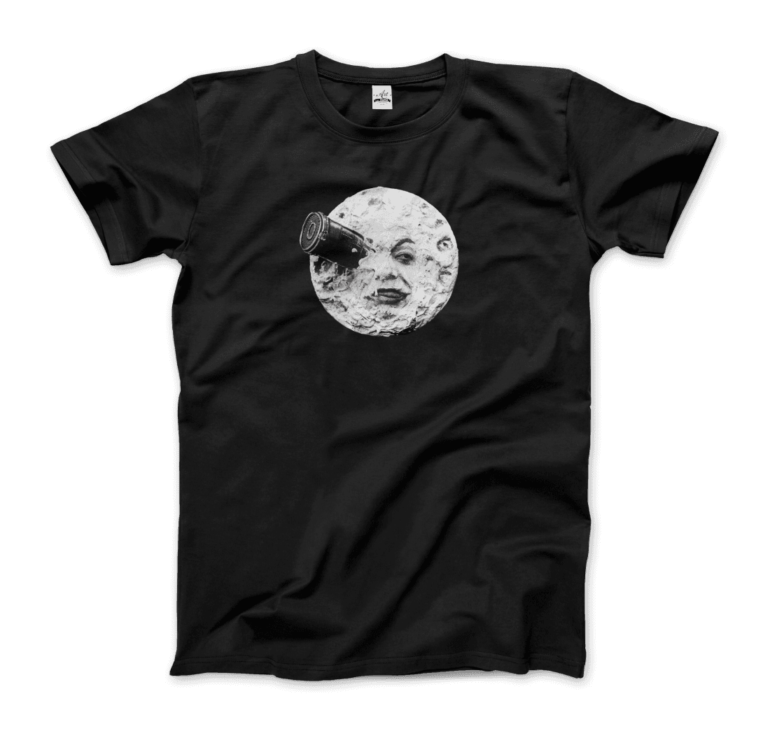 A Trip to the Moon, 1902 Movie Artwork T-Shirt-T-Shirt-Art-O-Rama Shop-Men (Unisex)-Black-S-Urbanheer