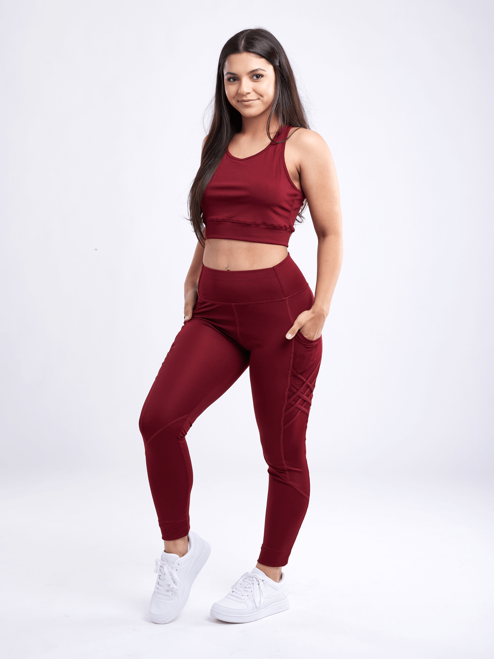 Racerback Lightweight Training Crop Tank Top-JupiterGear-Burgundy-Small / Medium-Urbanheer
