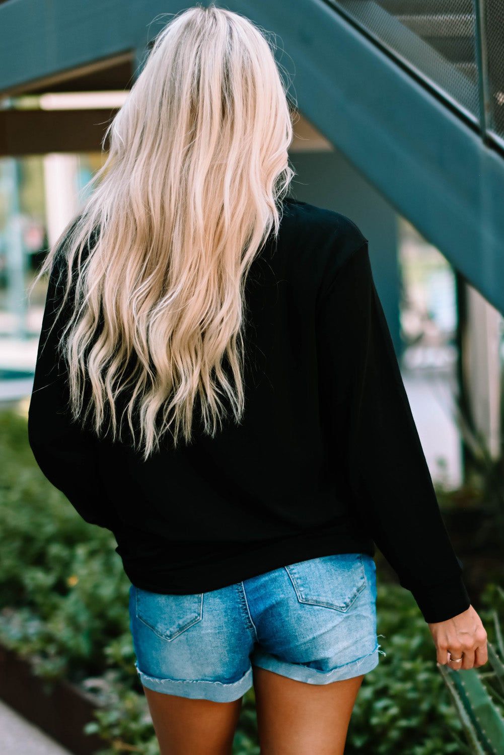 Halloween Animal Print Pumpkin Graphic Black Sweatshirt-UHXC-Black-(US 4-6)S-Urbanheer