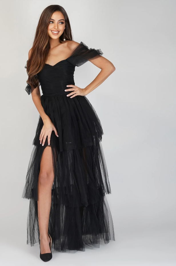 Sydney Maxi Dress - Black-Lace & Beads-Urbanheer