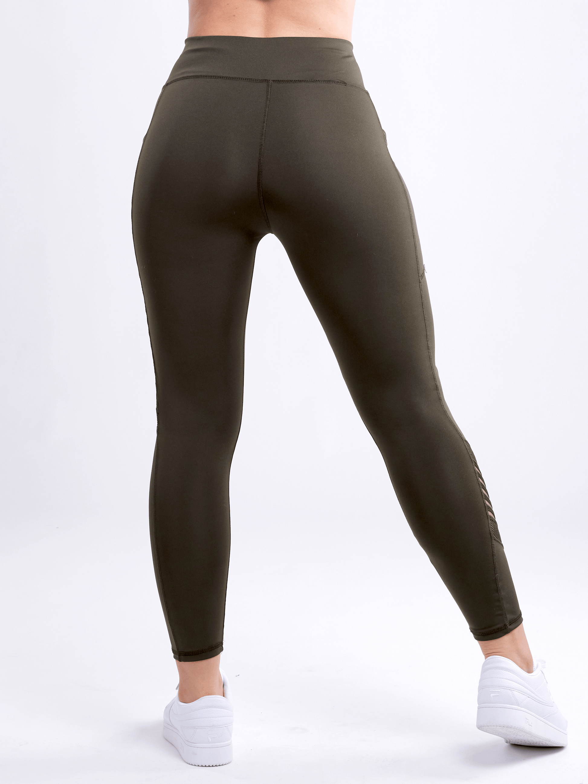 High-Waisted Pilates Leggings with Side Pockets & Mesh Panels-JupiterGear-Grey-Small / Medium-Urbanheer