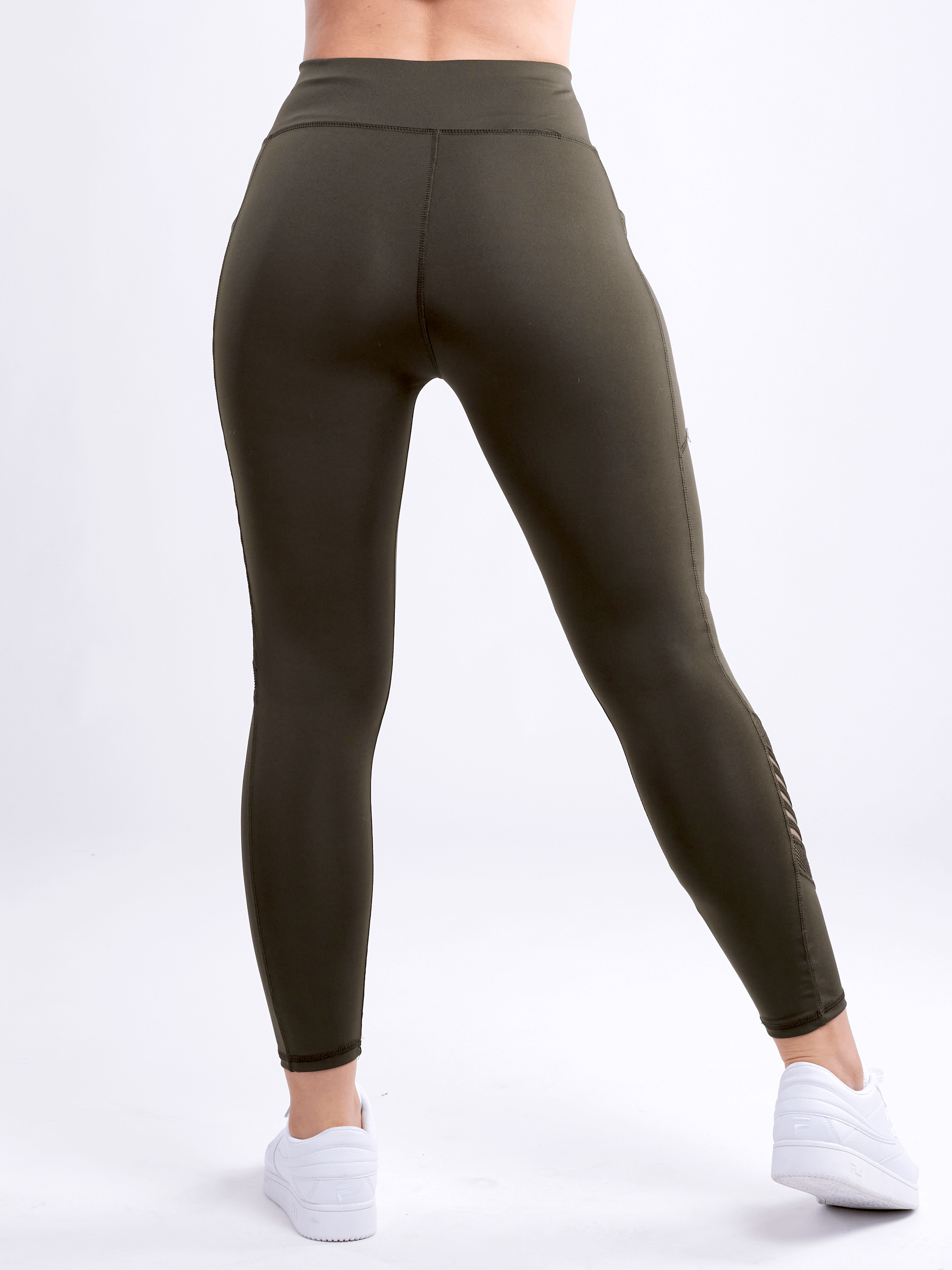 High-Waisted Pilates Leggings with Side Pockets & Mesh Panels-JupiterGear-Grey-Small / Medium-Urbanheer