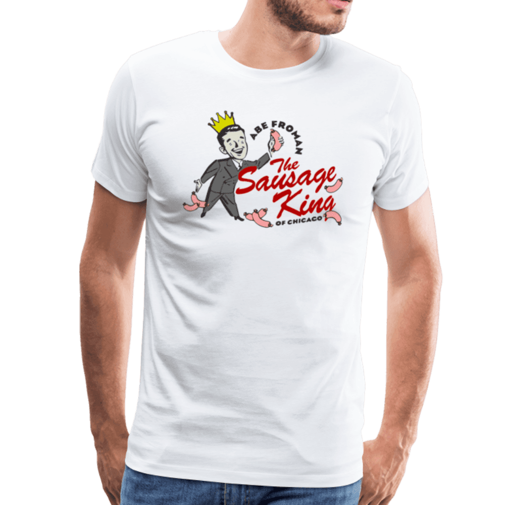 Abe Froman The Sausage King Of Chicago From Ferris Bueller'S Day Off T-Shirt-Art-O-Rama Shop-Men (Unisex)-White-S-Urbanheer