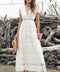 White V Neck Lace Maxi Dress-UHXC-White-(US 4-6)S-Urbanheer