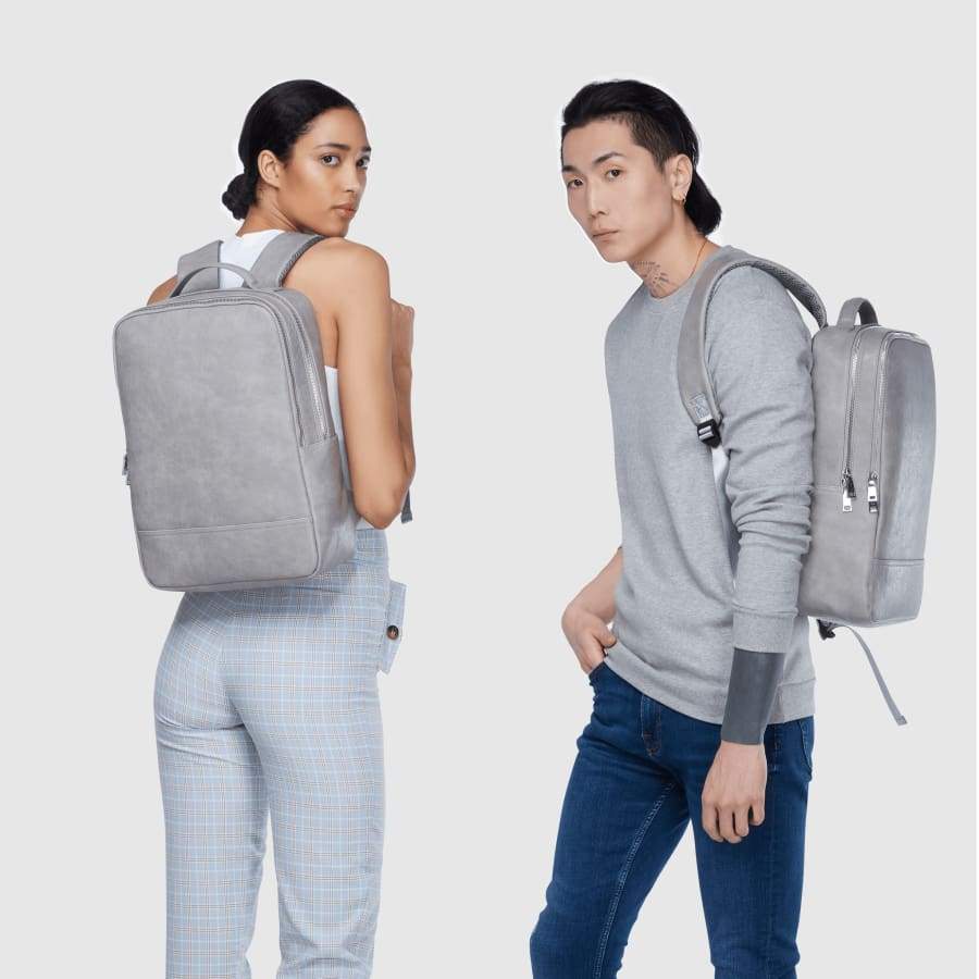 Acacia Grey Vegan Laptop Backpack-Backpack-LaBante London-Urbanheer