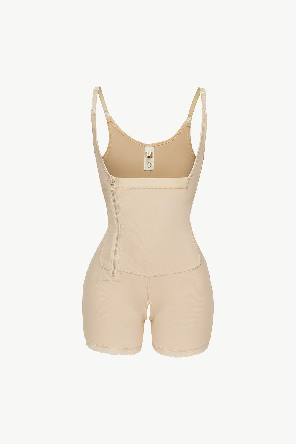 Full Size Side Zipper Under-Bust Shaping Bodysuit-Street 360-Apricot-S-Urbanheer