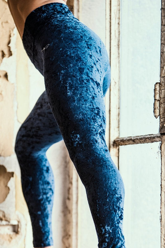 Adriana leggings velvet-Dragonfly-blue velvet-XS-Urbanheer