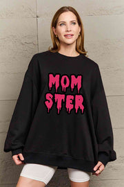 Simply Love Full Size Mom Ster Graphic Sweatshirt-Street 360-Black-S-Urbanheer