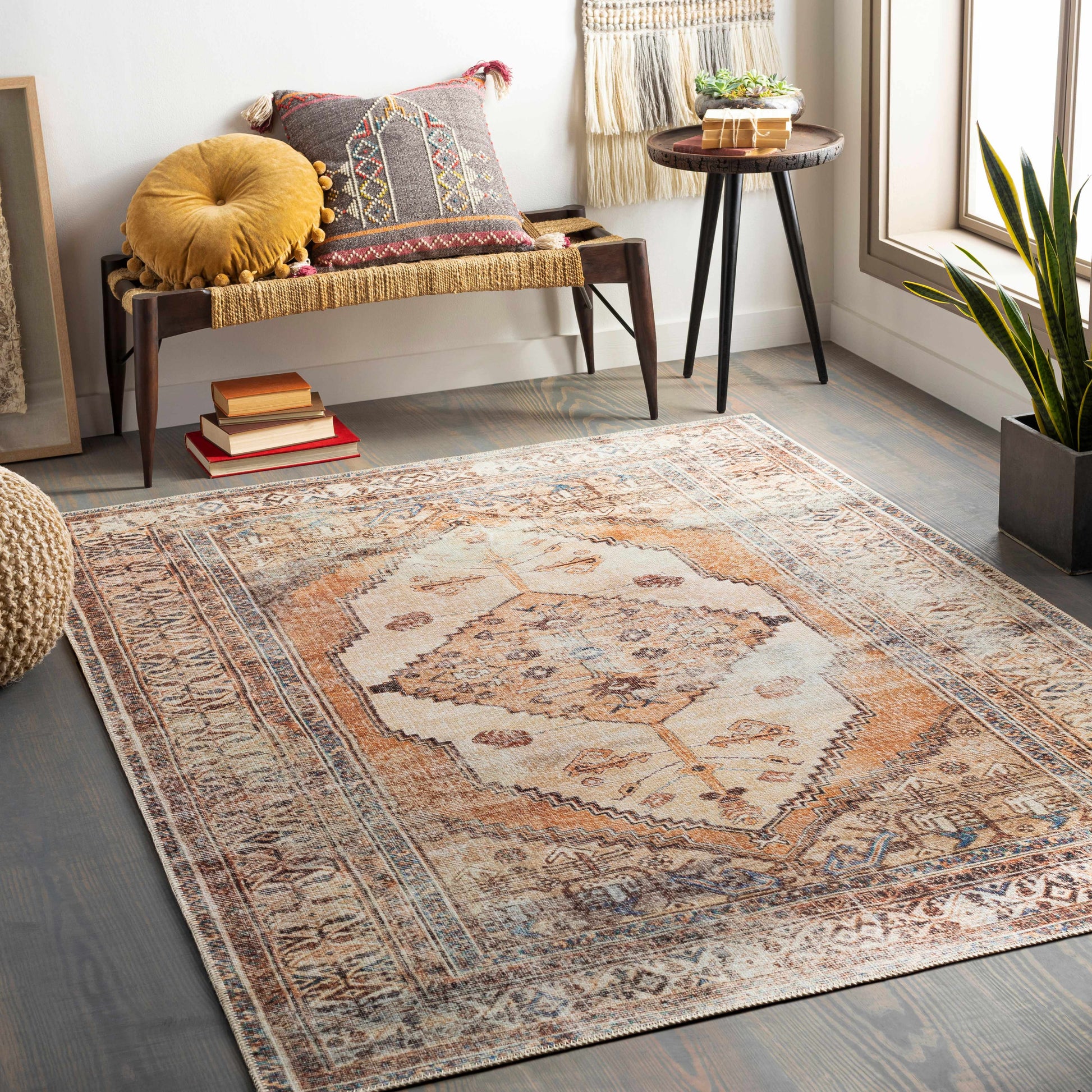 Arncliffe Washable Area Rug-Rugs-Hauteloom-2'7" x 7'10" Runner-Urbanheer