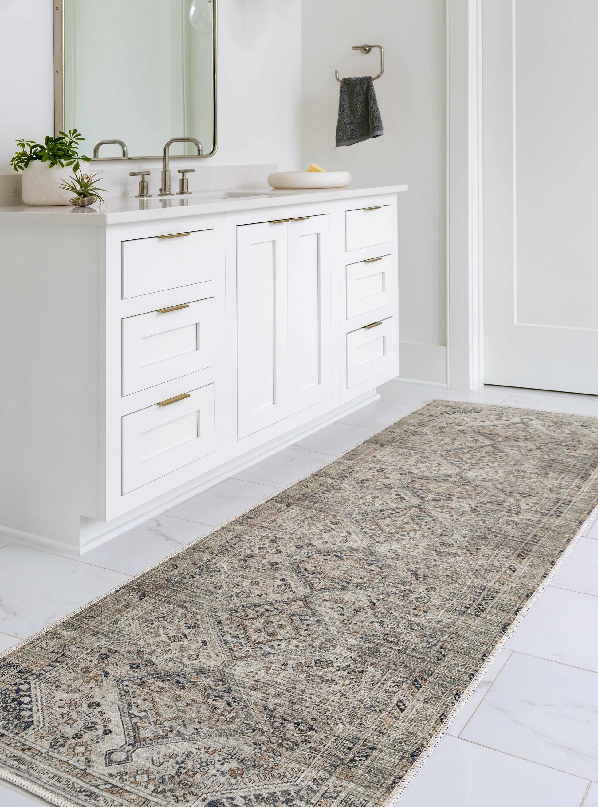 Barny Beige Washable Area Rug-Rugs-Hauteloom-2' x 2'11" Rectangle-Urbanheer