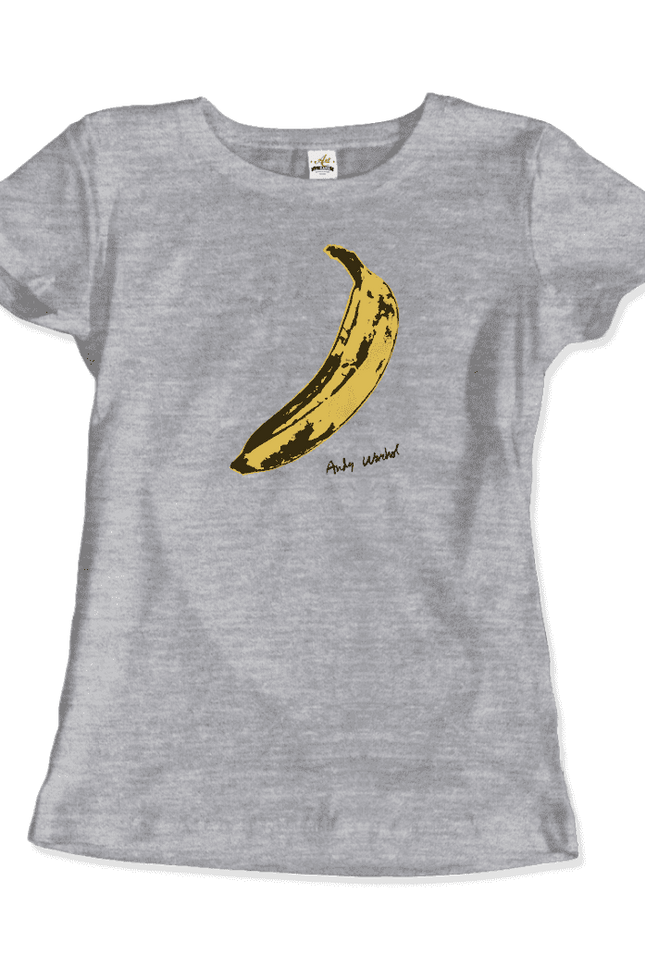 Andy Warhol's Banana, 1967 Pop Art T-Shirt-Art-O-Rama Shop-Women (Fitted)-Heather Grey-S-Urbanheer