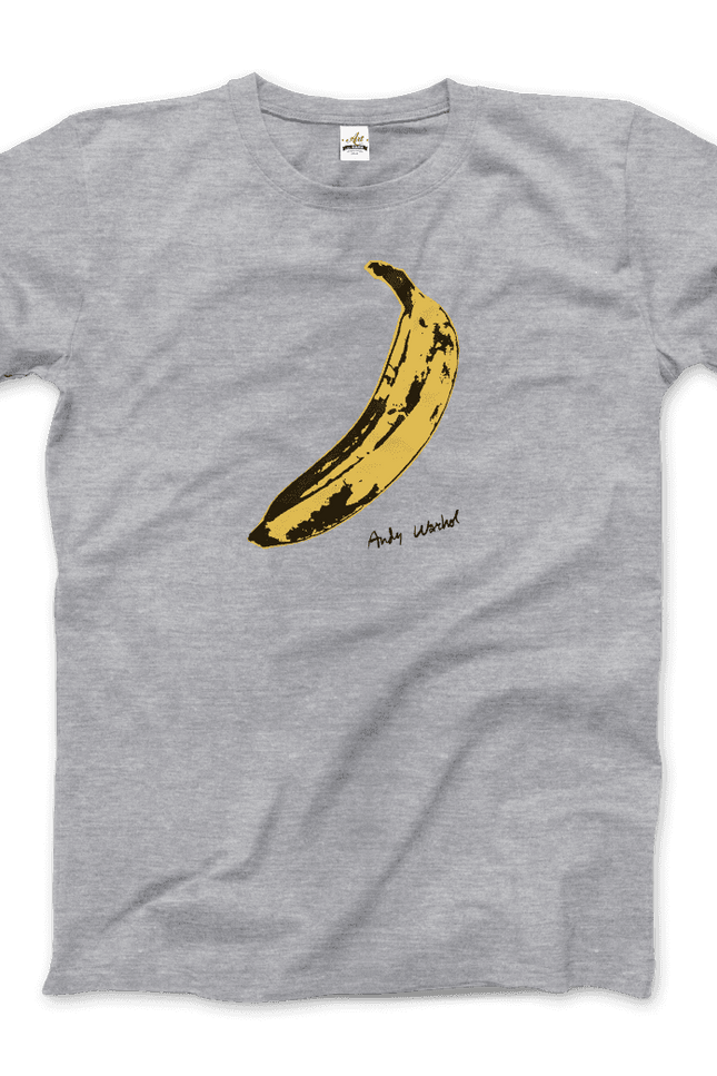 Andy Warhol's Banana, 1967 Pop Art T-Shirt-Art-O-Rama Shop-Men (Unisex)-Heather Grey-S-Urbanheer