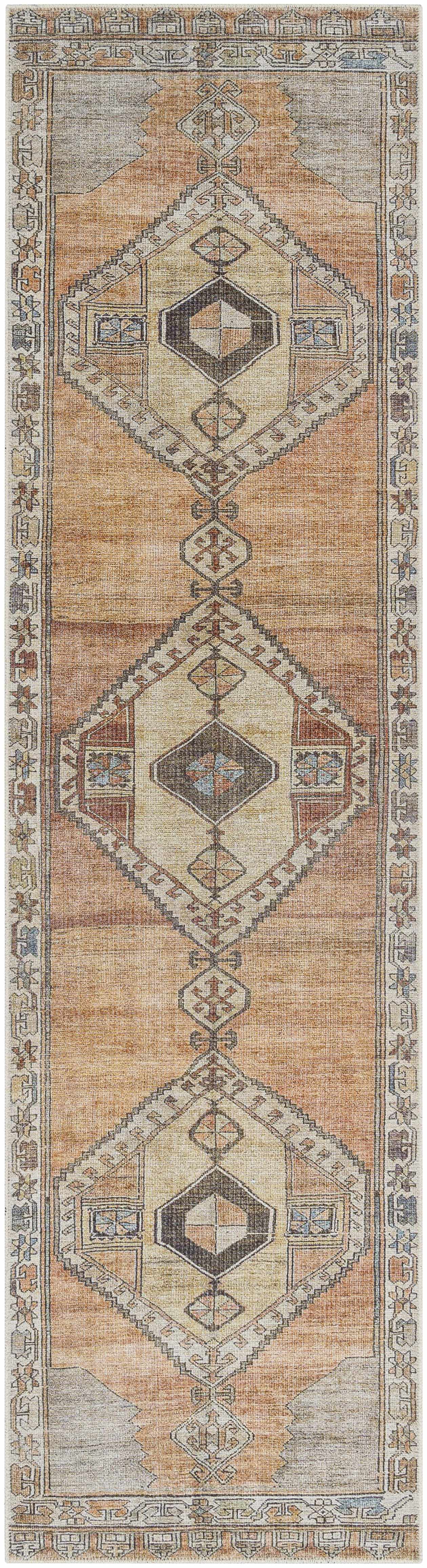 Medinah Washable Runner & Area Rug-Rugs-Hauteloom-2'7" x 7'3" Runner-Urbanheer