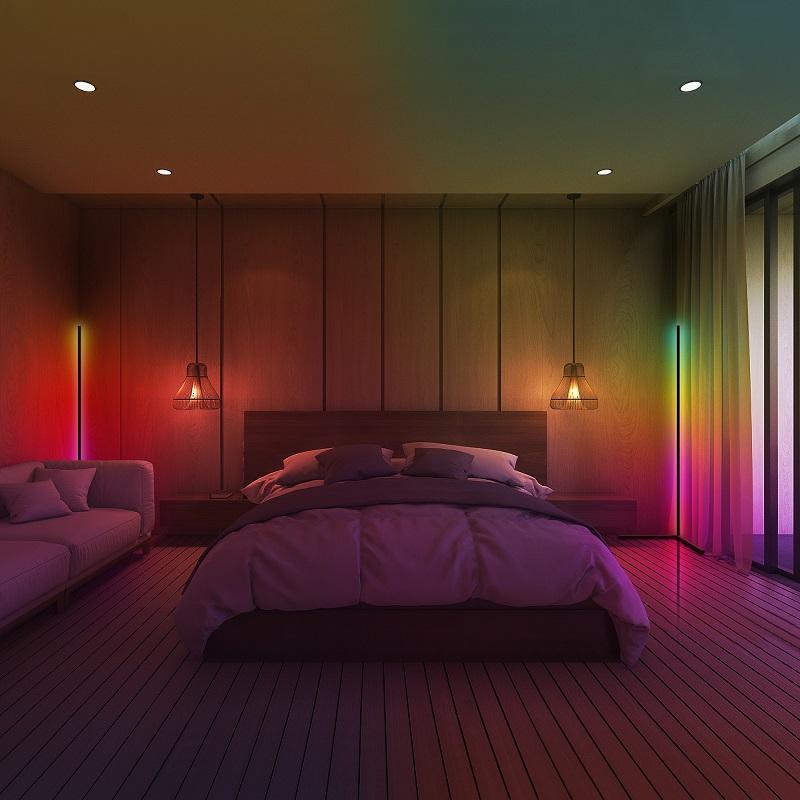 2 Packs - Rgb Corner Floor Lamp, Minimalist Led Lamp-lampdepot-Urbanheer