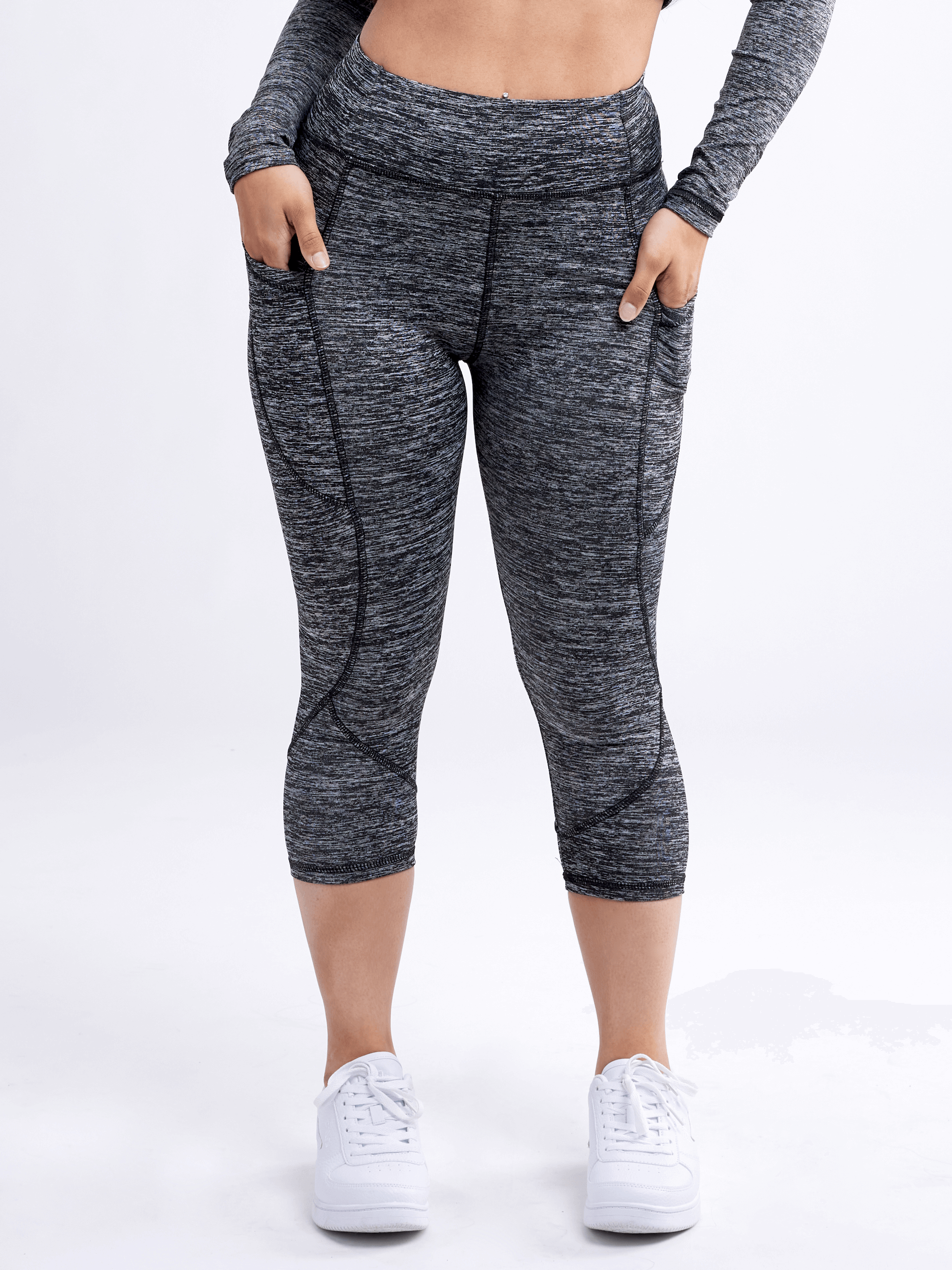 Mid-Rise Capri Fitness Leggings with Side Pockets-JupiterGear-Rose Dust-Small / Medium-Urbanheer