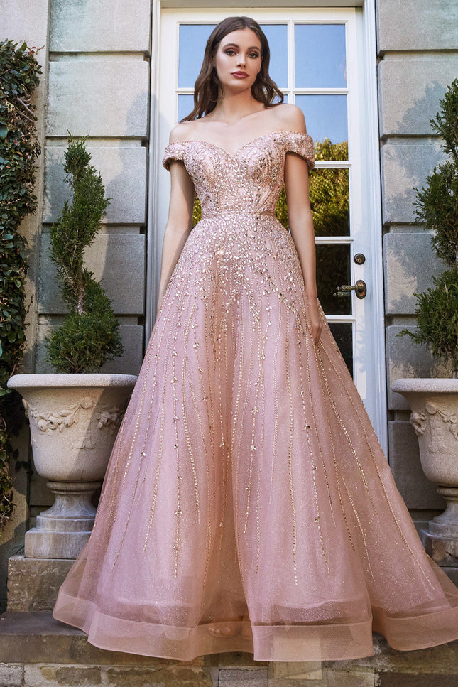 Rose Gold Evening & Ball Gown Jewel-ANDR-Urbanheer