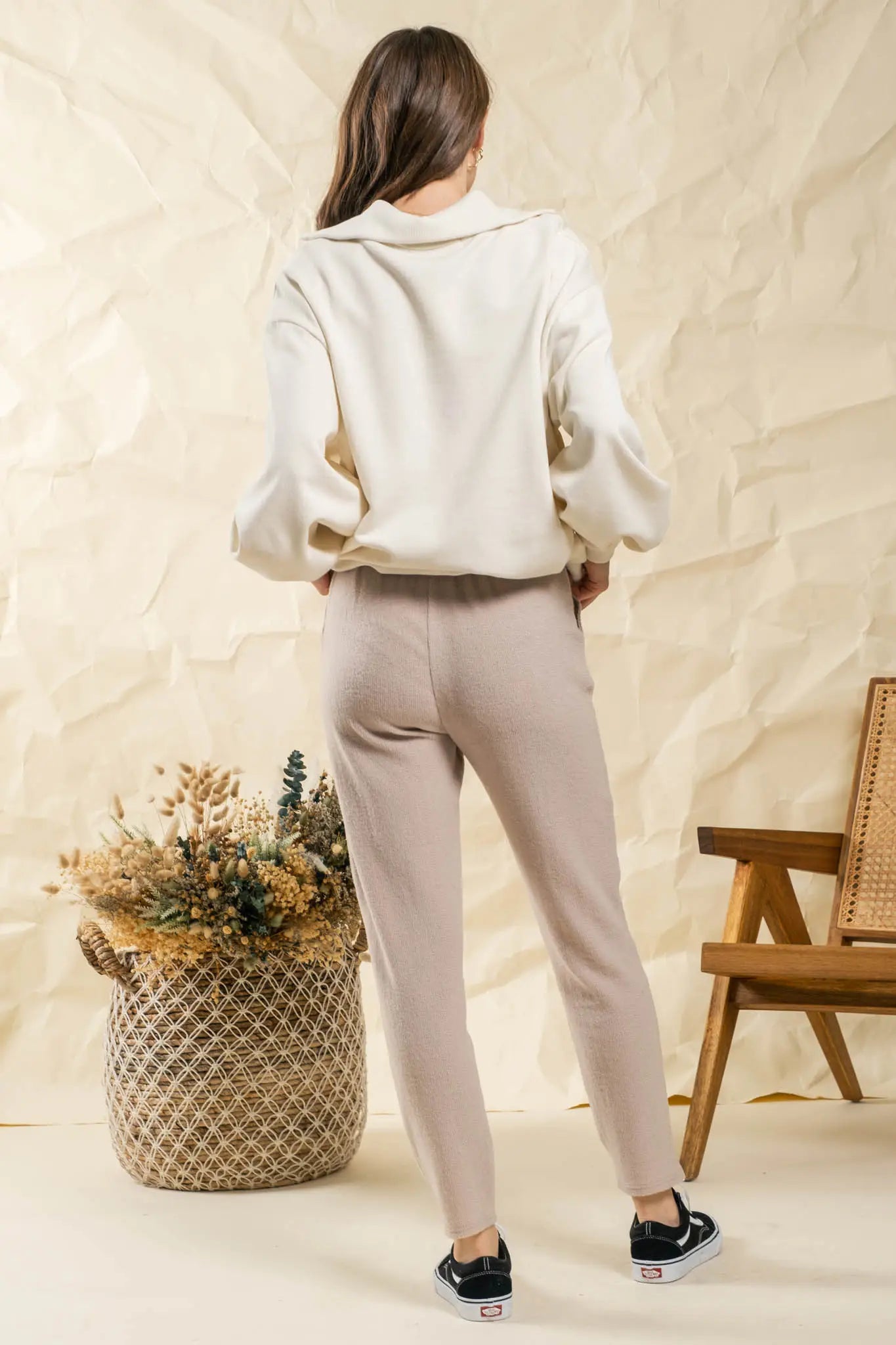 Straight Cozy Pants - Khaki-Blu Pepper-S-Urbanheer