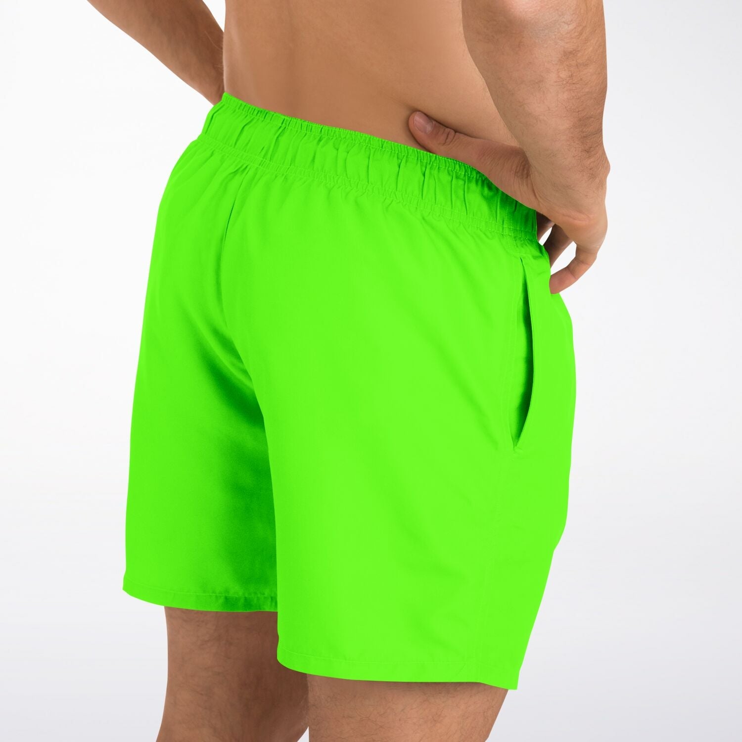 Neon Green 5.5" Men Swim Shorts-Subliminator-XS-Urbanheer