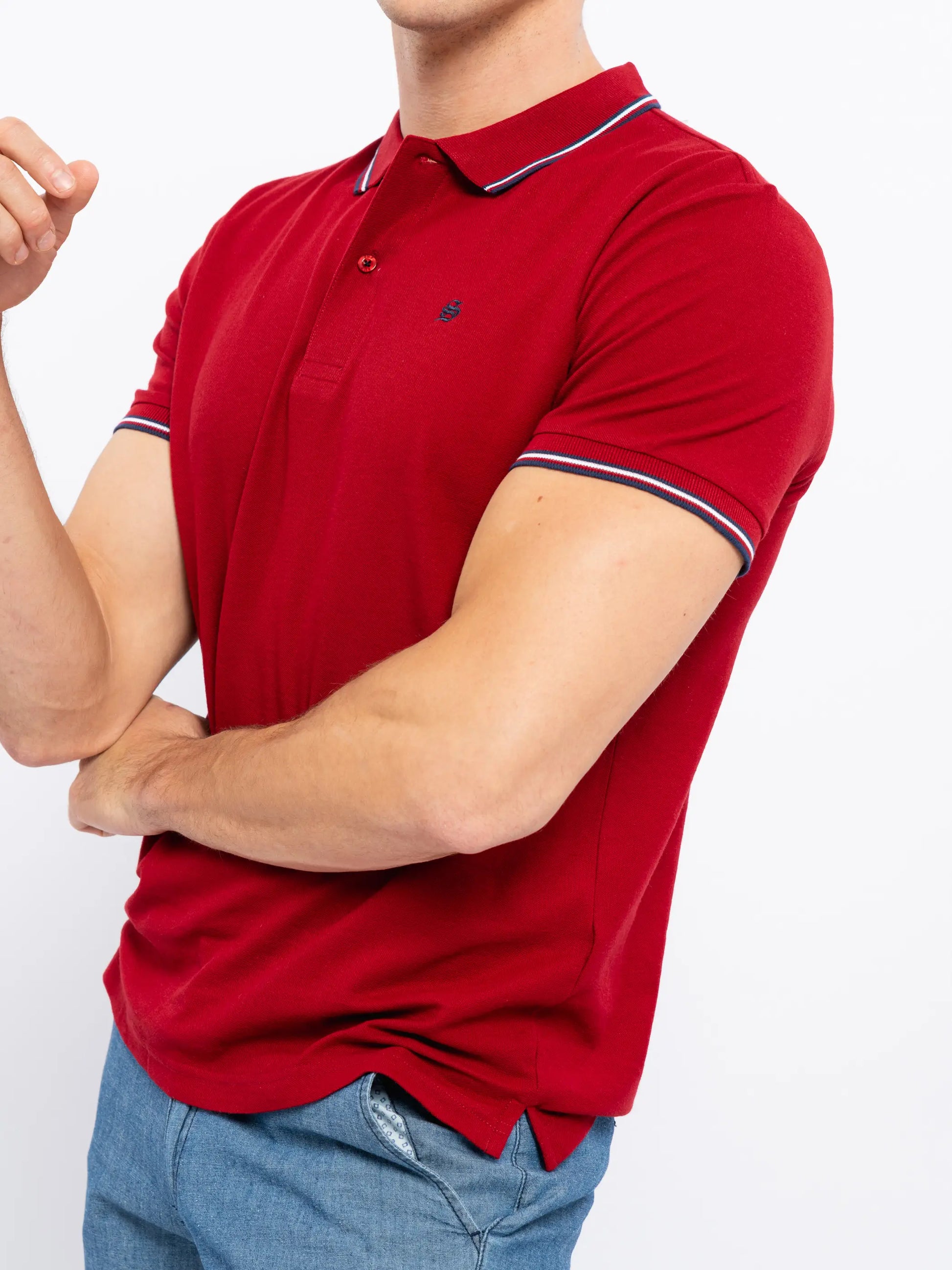 Burgundy Polo T-Shirt-Dresses-SMF-S-Urbanheer