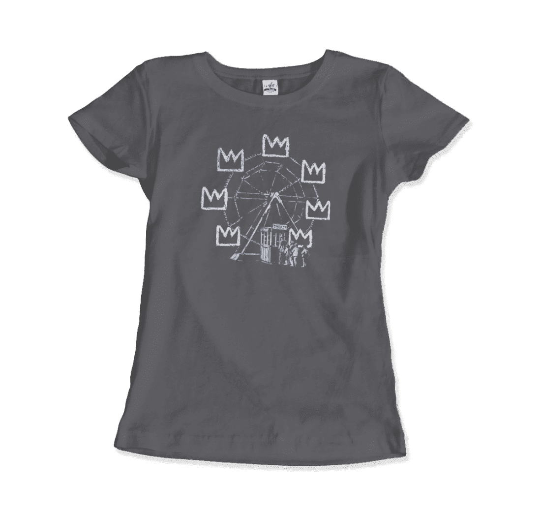 Banksy Ferris Wheel Artwork T-Shirt-Shoes - Women-Art-O-Rama Shop-Men (Unisex)-Black-S-Urbanheer