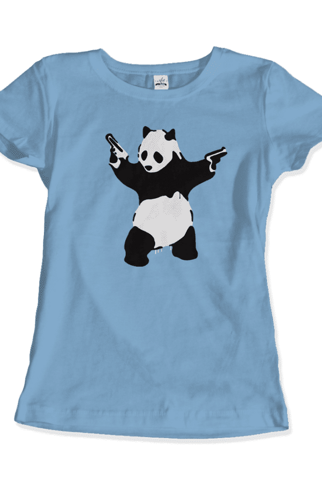 Banksy Pandamonium Armed Panda Artwork T-Shirt-Art-O-Rama Shop-Urbanheer