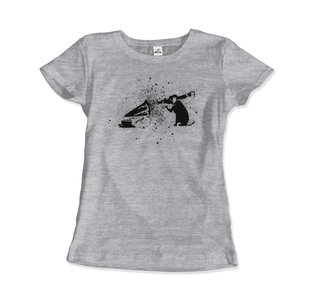 Banksy Rocket Dog (His Master’S Voice) Street Art T-Shirt-Art-O-Rama Shop-Men (Unisex)-Charcoal-S-Urbanheer