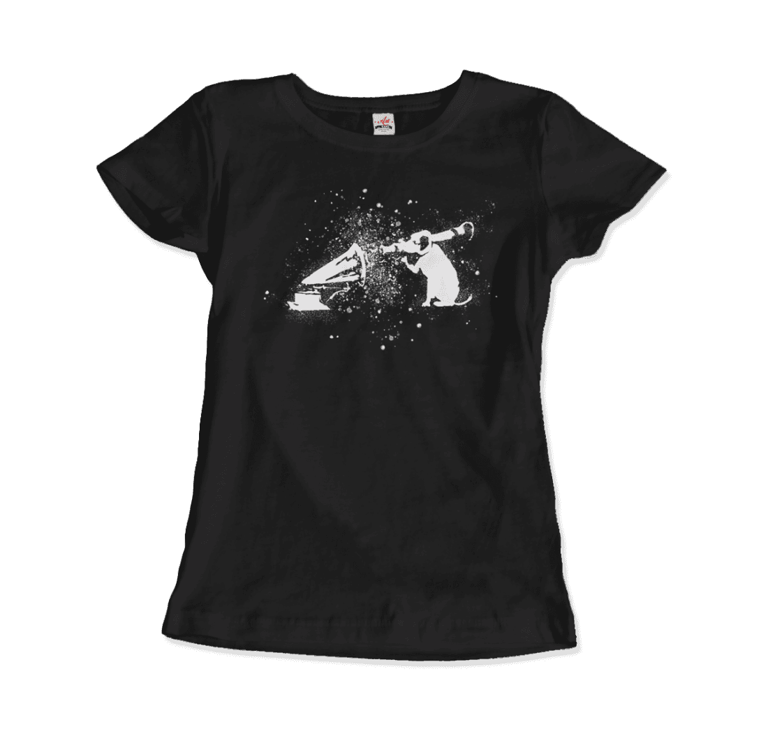 Banksy Rocket Dog (His Master’S Voice) Street Art T-Shirt-Art-O-Rama Shop-Youth-Navy-S-Urbanheer