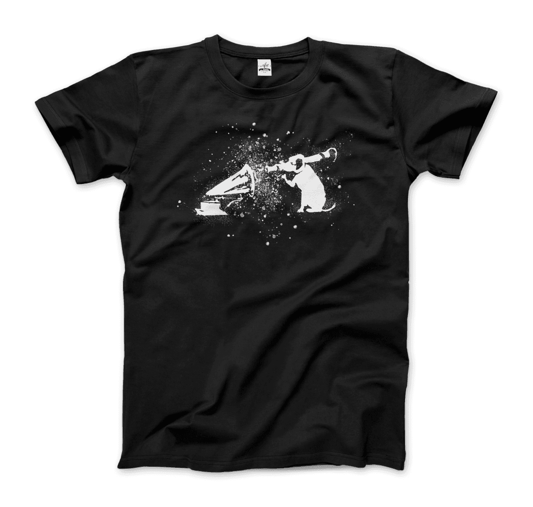 Banksy Rocket Dog (His Master’S Voice) Street Art T-Shirt-Art-O-Rama Shop-Men (Unisex)-Black-S-Urbanheer